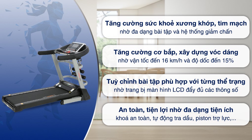 Tập thể dục với máy chạy bộ Airbike Sport MK-338 hỗ trợ tuần hoàn máu, giúp các bé tăng cường hệ hô hấp