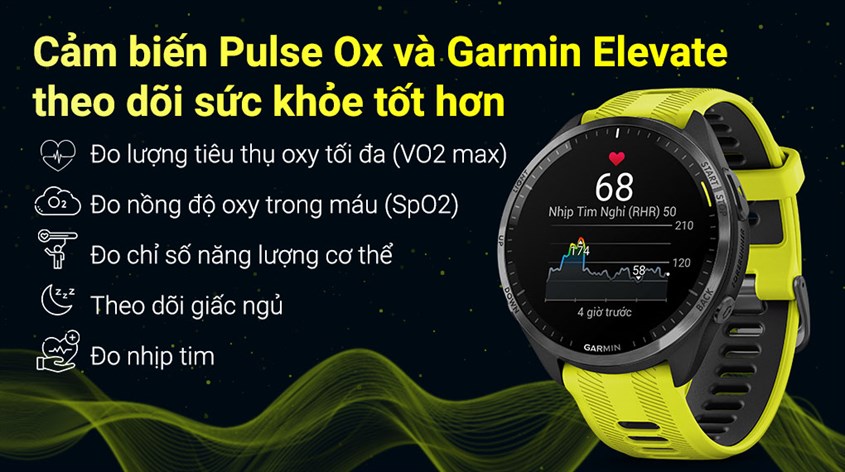 Forerunner 965 được tích hợp các cảm biến hiện đại để bạn theo dõi sức khỏe