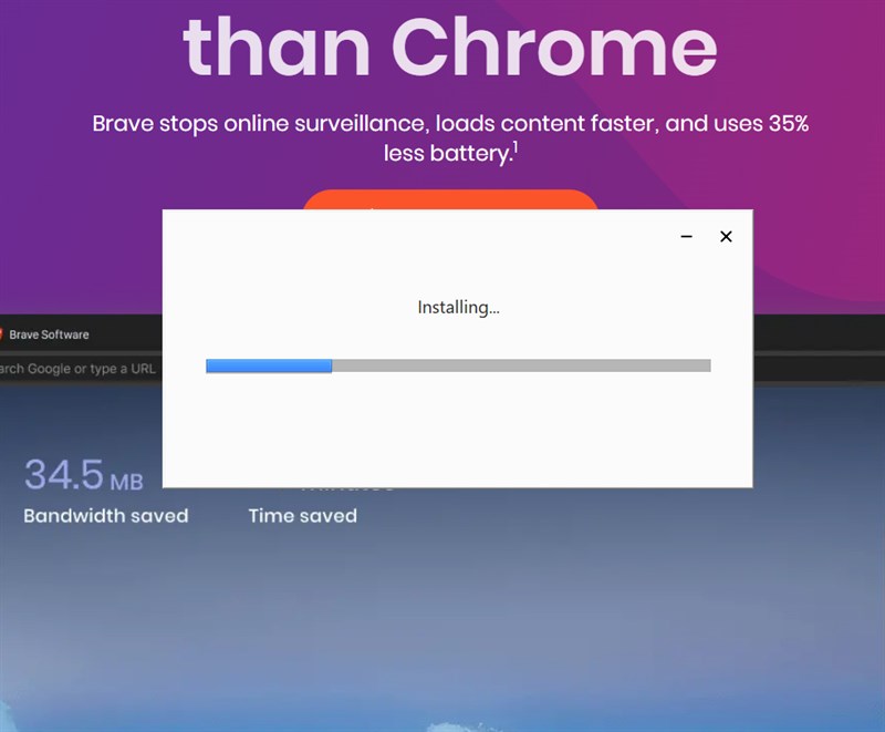 Sau khi đã hoàn tất tải xong, bạn hãy cài đặt Brave trên máy tính