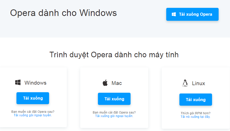 Chọn tải xuống với thiết bị đang sử dụng