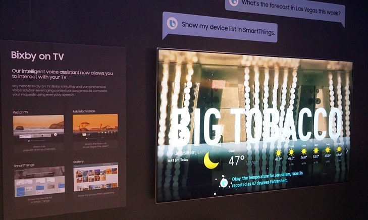 Giao diện trợ lý ảo Bixby trên Smart TV Samsung