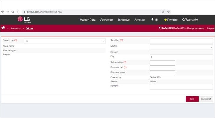 Việc kích hoạt bảo hành điện tử trên website LG chỉ dành cho Đại lý hoặc cửa hàng ủy quyền của hãng