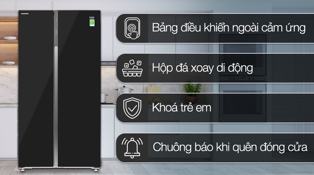 Khoá trẻ em: tính năng này sẽ khóa màn hình điều khiển hoặc khóa tủ lạnh để tủ lạnh bị vô hiệu hóa