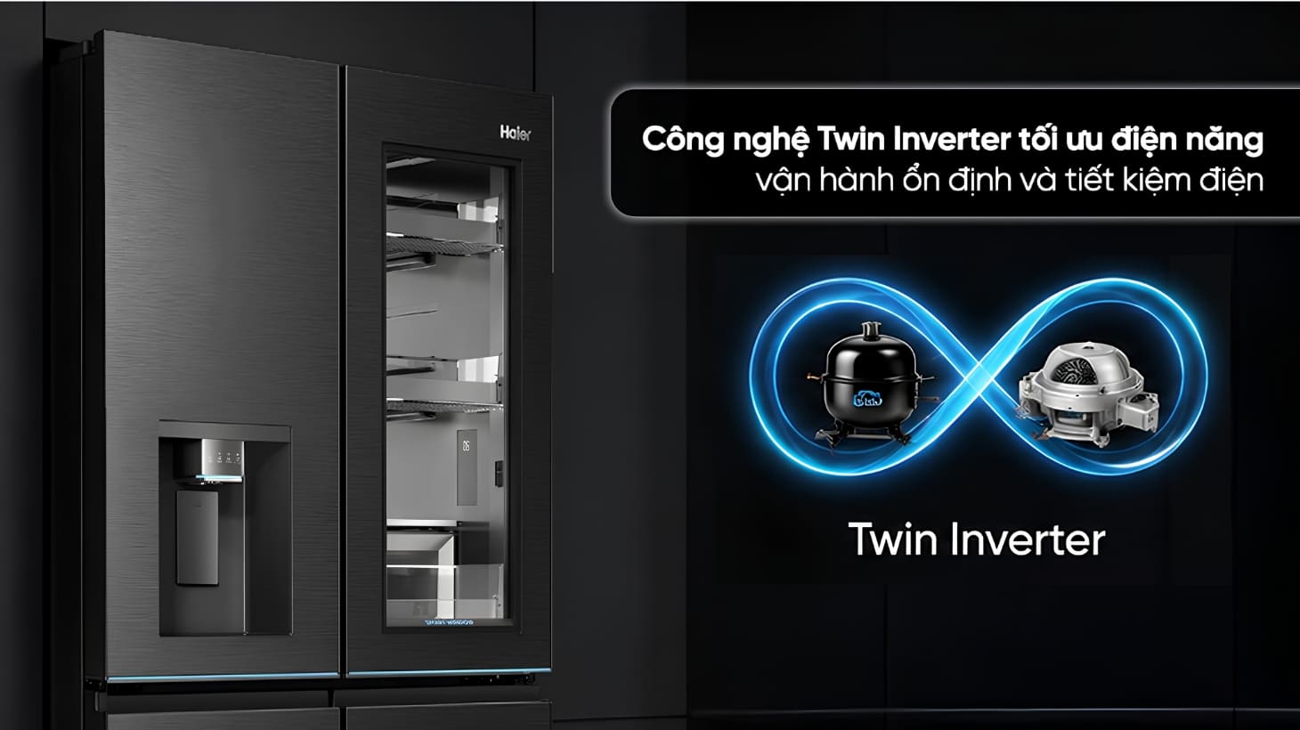 Công nghệ Twin Inverter trên tủ lạnh Haier