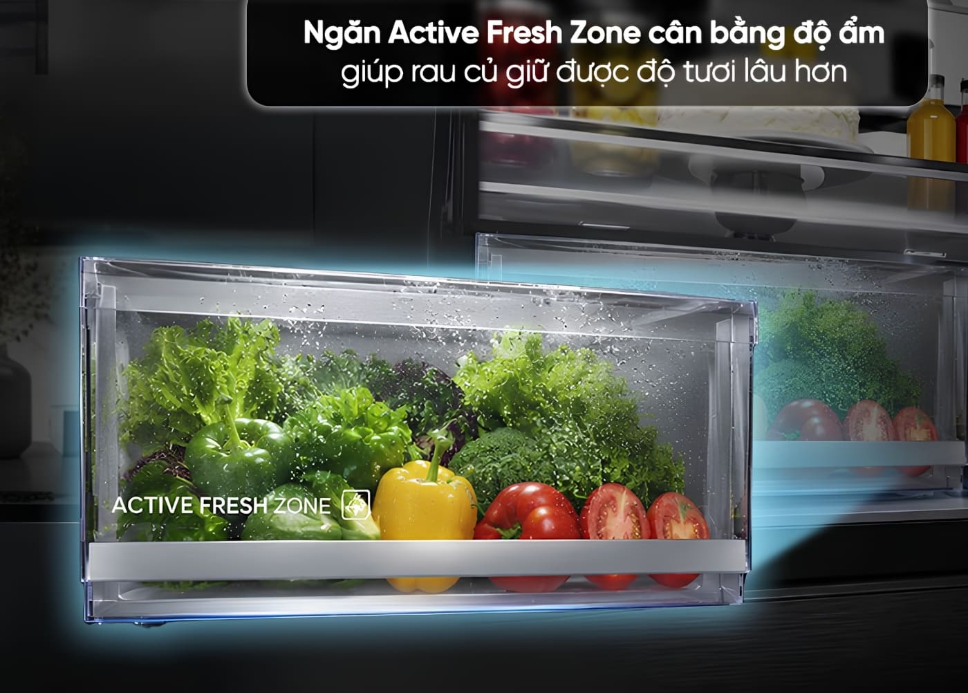 Ngăn Active Fresh Zone trên tủ lạnh Haier