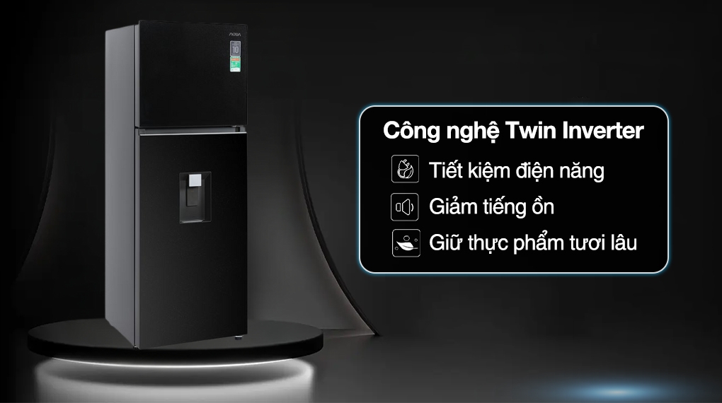 Tủ lạnh Aqua Inverter 236 lít AQR-T265FA(WFB) vận hành êm ái và giảm đáng kể lượng điện tiêu thụ