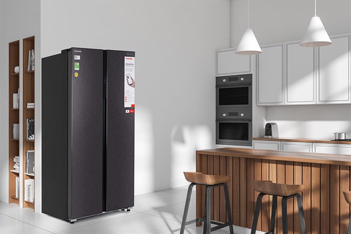 Tủ lạnh Toshiba Inverter 460 lít Side By Side GR-RS600WI-PMV(37)-SG có dung tích lớn với giá thành hợp lý