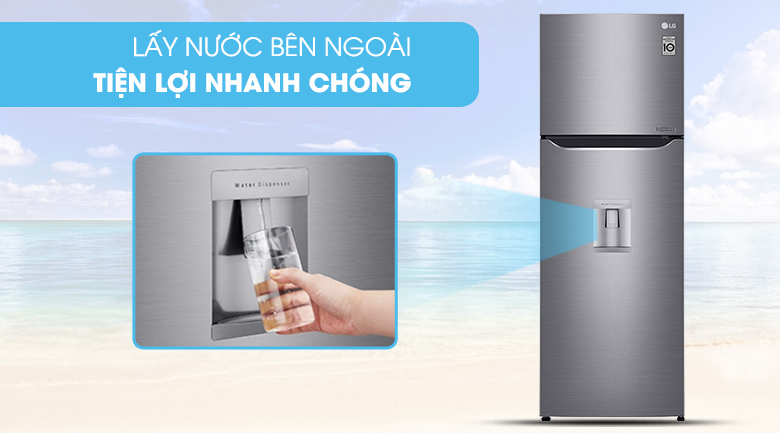 Lấy nước bên ngoài - Tủ lạnh LG Inverter 255 lít GN-D255PS