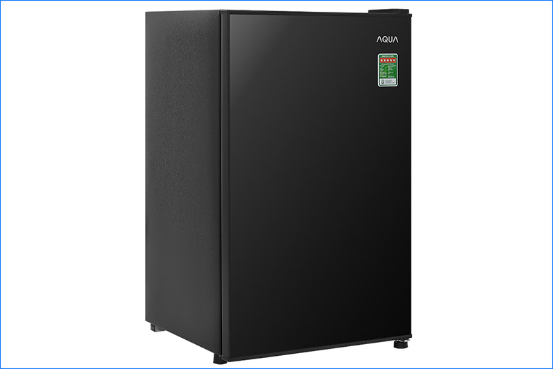 Tủ lạnh Aqua 90 lít AQR-D100FA(BS) nhỏ gọn, dễ di chuyển, tiết kiệm điện, giá rẻ, dùng cho 1-2 người, tiện lợi mỗi ngày