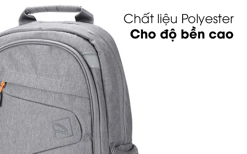 Chất liệu Polyester cho độ bền cao, chống bụi và nước - Balo Laptop 14 inch Tucano Lato 2 BKLT14-G Xám