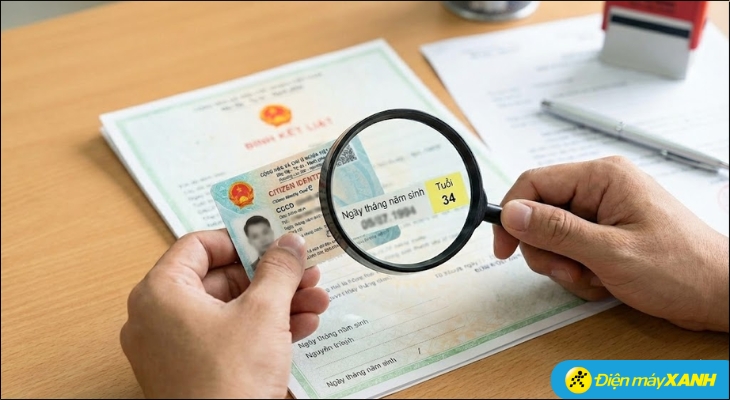 Tuổi của công dân được tính theo Ngày, Tháng, Năm sinh Dương lịch ghi trên Giấy khai sinh