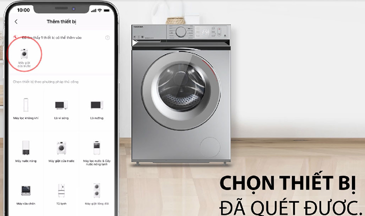 Quét thiết bị và chọn thiết bị vừa được quét