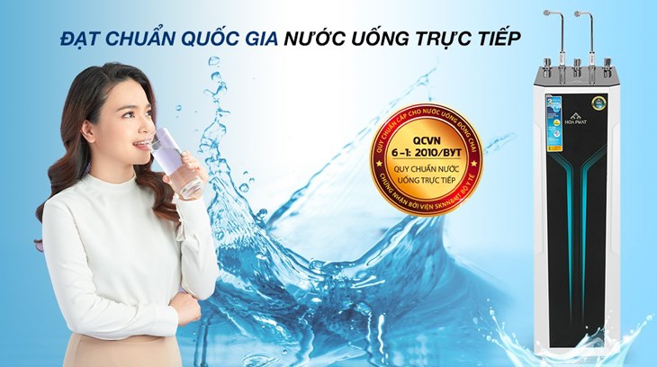 Máy lọc nước RO nóng nguội lạnh Hòa Phát HWBS3A 1021 10 lõi đạt chuẩn quốc gia nước uống trực tiếp