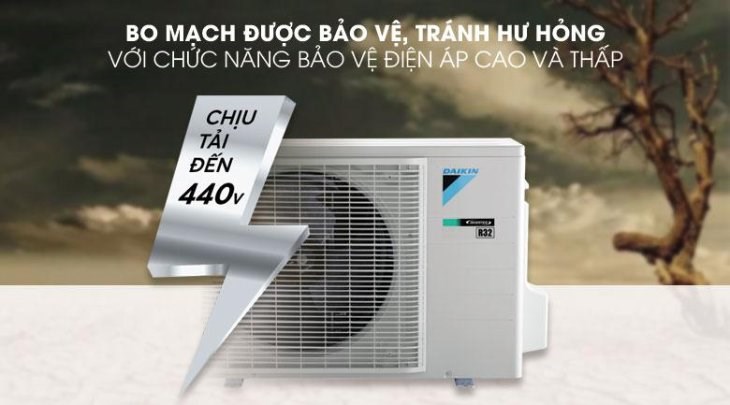 Điều hòa Daikin 2 chiều dòng ATHF và FTHF sử dụng bo mạch Super PCB chịu được điện áp cao, giúp tăng độ bền