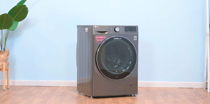 Máy giặt sấy LG Inverter 10.5 kg FV1450H2B tích hợp công nghệ giặt nước nóng loại bỏ vết bẩn cứng đầu