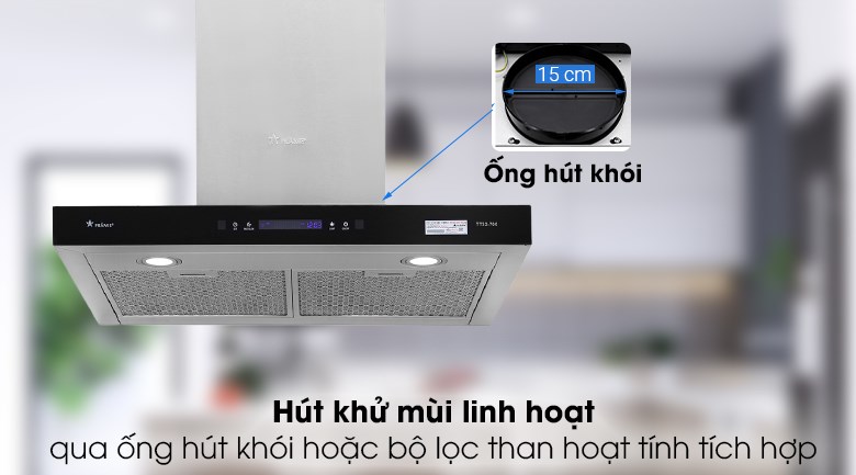 Chế độ hút đẩy trực tiếp hoặc tuần hoàn bằng than hoạt tính cho khả năng lọc sạch mùi hiệu quả, an toàn mà vẫn tiết kiệm được chi phí