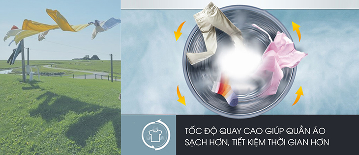 Quần áo được giặt sạch hiệu quả hơn