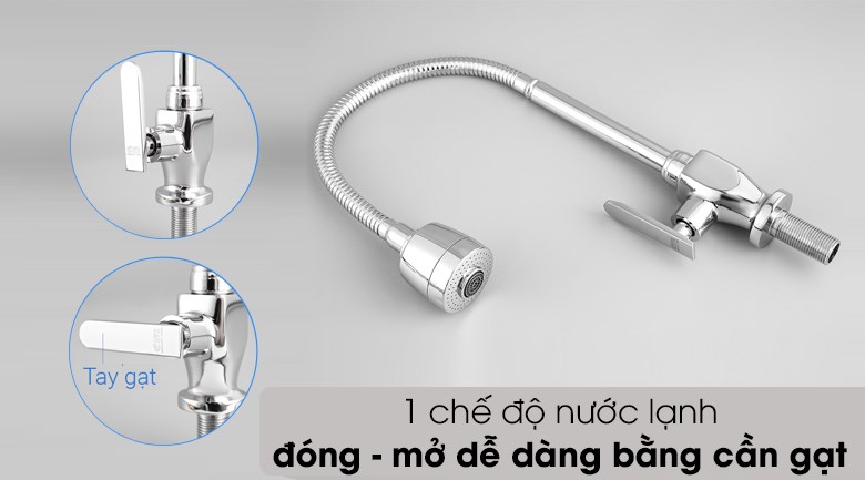 Vòi rửa chén của Eurolife được trang bị cần gạt đóng mở tiện lợi và dễ dàng, giúp bạn điều chỉnh luồng nước một cách linh hoạt và thuận tiện