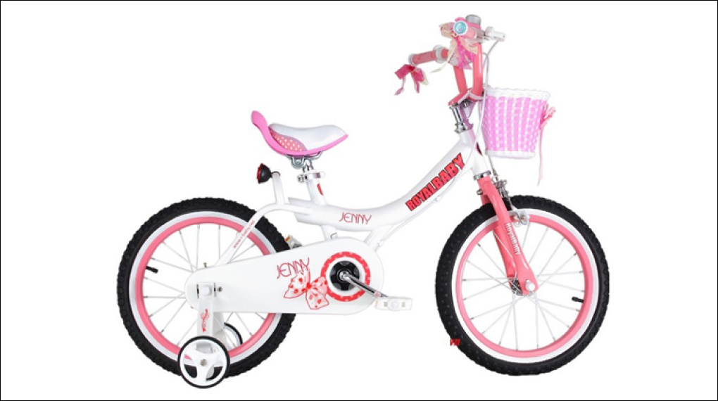 Xe đạp trẻ em RoyalBaby Jenny RB14G-4 14 inch Trắng chuyển động mượt mà nhờ vòng bi cao cấp