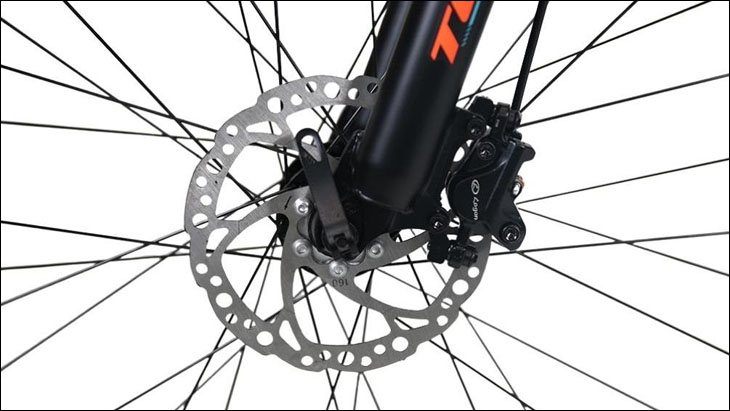 Xe đạp địa hình MTB Totem W790 29 inch Size M được trang bị phanh đĩa nhạy bén, đảm bảo an toàn cho người lái trong quá trình di chuyển