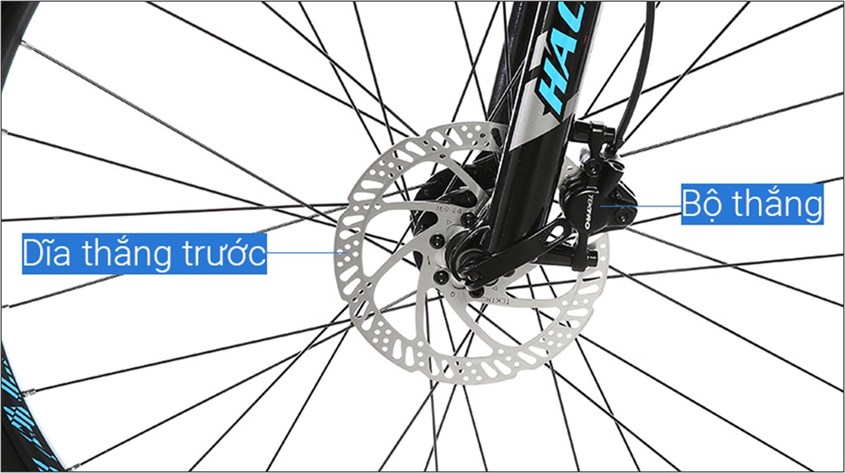 Xe đạp địa hình MTB XDS Hacker 800 sở hữu bộ phanh đĩa thủy lực chính xác và nhanh nhạy