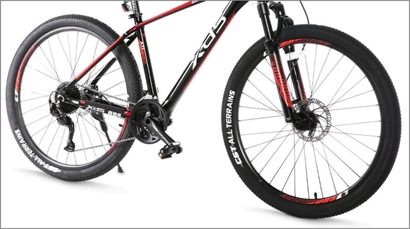 Xe đạp địa hình MTB XDS Sunrising 800 Plus với bánh xe tiết diện lớn, độ bám đường tốt