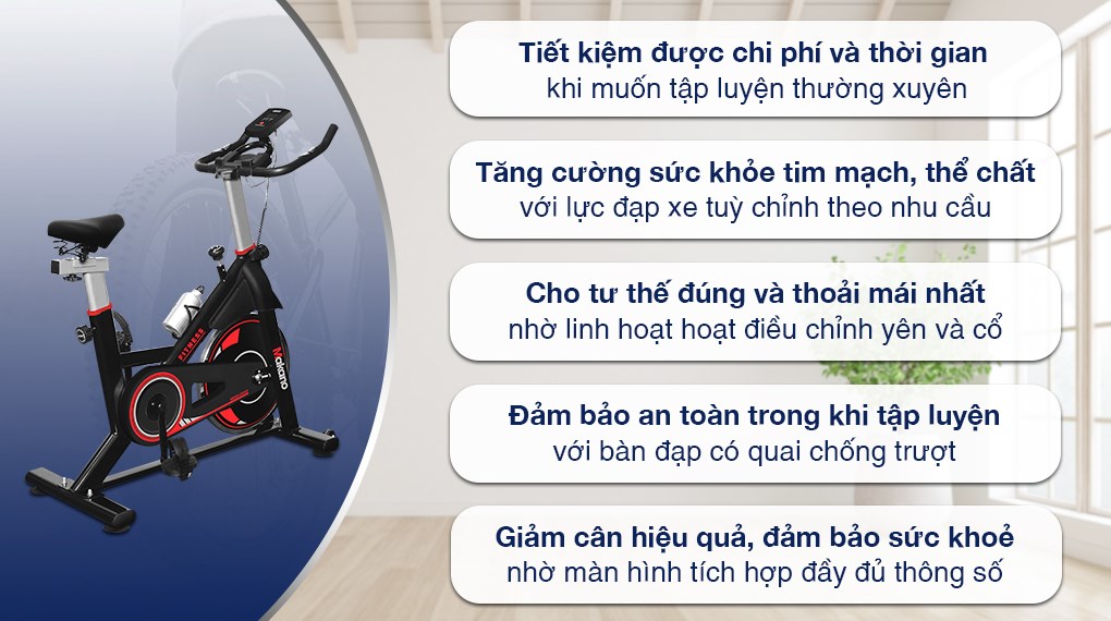 Xe đạp tập thể dục Makano MKXD-00002 hỗ trợ người dùng trong việc rèn luyện thể thao một cách hiệu quả