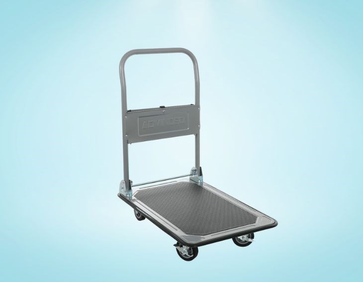 Xe đẩy hàng Advindeq TL-170 có mặt sàn bằng thép sơn tĩnh điện nên hạn chế gỉ sét và chịu được mọi điều kiện thời tiết
