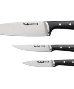 Bộ dao thép Đức 3 món liền khối Ice Force Tefal K2323S74, 20cm/11cm/9cm