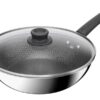 Chảo chiên inox ceramic liền khối Tefal MASTER CERAMIC E5330404, 24cm, vân thép
