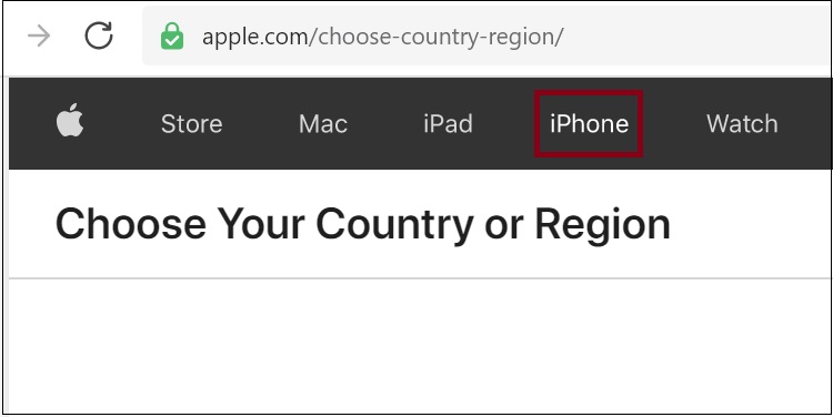 Chọn iPhone.