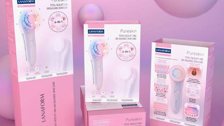 Máy đẩy tinh chất và chăm sóc da 6 trong 1 Lanaform pureskin la131312 có thân máy được làm từ nhựa cao cấp