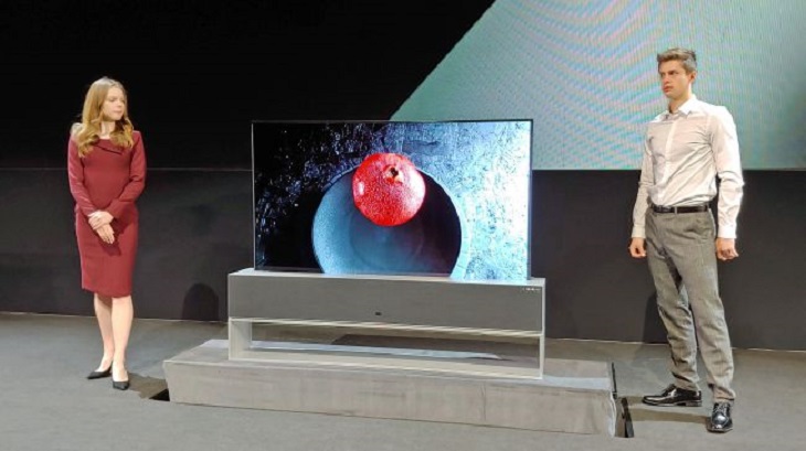 Tivi OLED có thể cuộn của Sharp