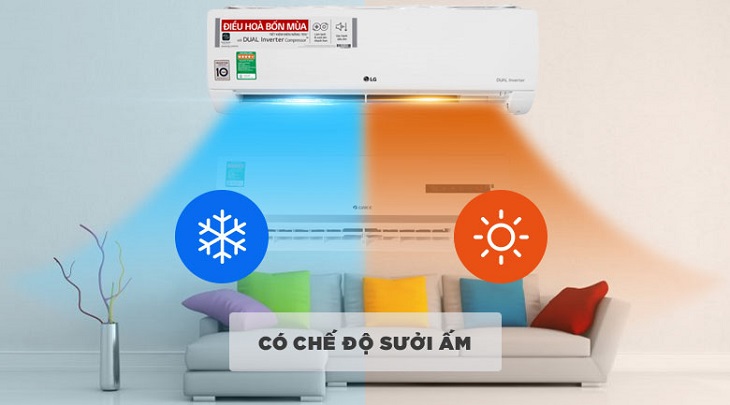 Điều hòa 2 chiều vừa sưởi ấm vừa làm mát tiện lợi