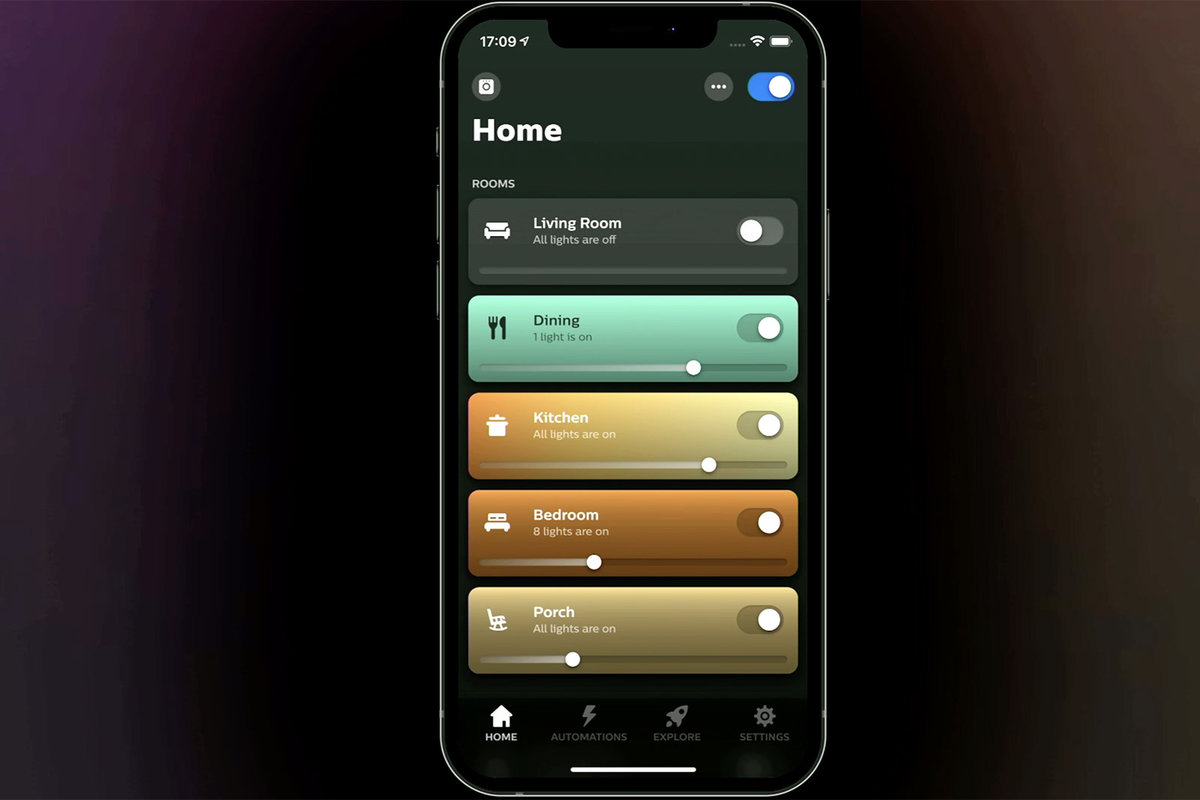 Philips Hue App 4.0 có thiết kế mới cho trải nghiệm trực quan hơn