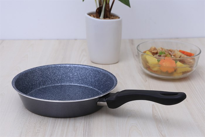 Chảo nhôm chống dính đáy từ 24 cm Happycook MFP-24IH GRAY