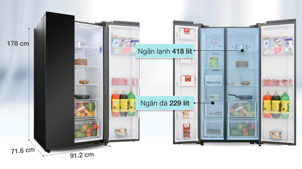 Tủ lạnh Samsung Inverter 647 lít RS62R5001B4/SV