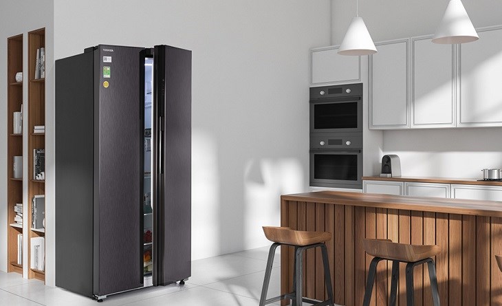 Cửa tủ lạnh Toshiba Inverter 460 lít Side By Side GR-RS600WI-PMV(37)-SG chưa đóng kín gây ra lỗi nháy đèn trên bảng điều khiển