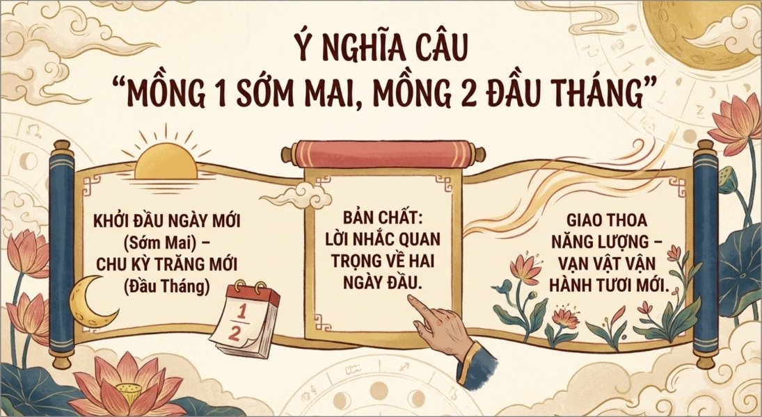 Ý nghĩa câu nói Mùng 1 sớm mai mùng 2 đầu tháng