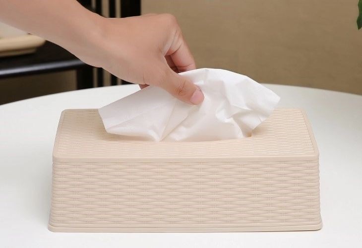 Mua hộp đựng giấy nhựa 24.7 x 12.5 x 7.5 cm BHX TN-916092 bảo vệ được giấy bên trong sạch, không bị ướt bẩn