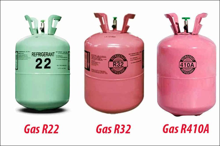 Máy lạnh sử dụng các loại gas khác nhau nên có lượng gas nạp vào khác nhau
