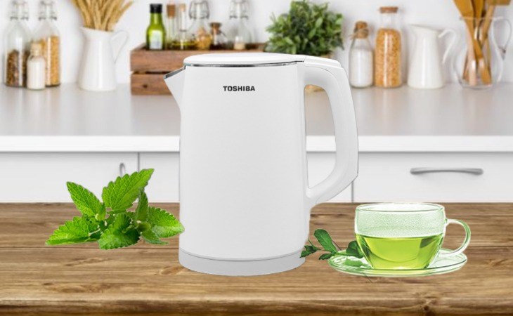 Bình đun siêu tốc Toshiba 1.5 lít KT-15DS1PV có thiết kế tinh tế giúp làm đẹp cho không gian bếp