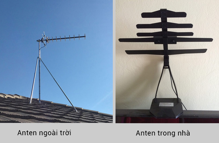 Anten ngoài trời và anten trong nhà