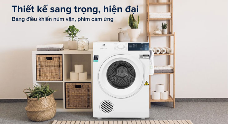 Máy sấy Electrolux có thiết kế sang trọng, hiện đại