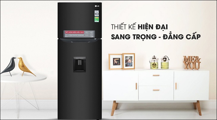 Tủ lạnh LG Inverter 255 lít GN-D255BL có thiết kế sang trọng và hiện đại