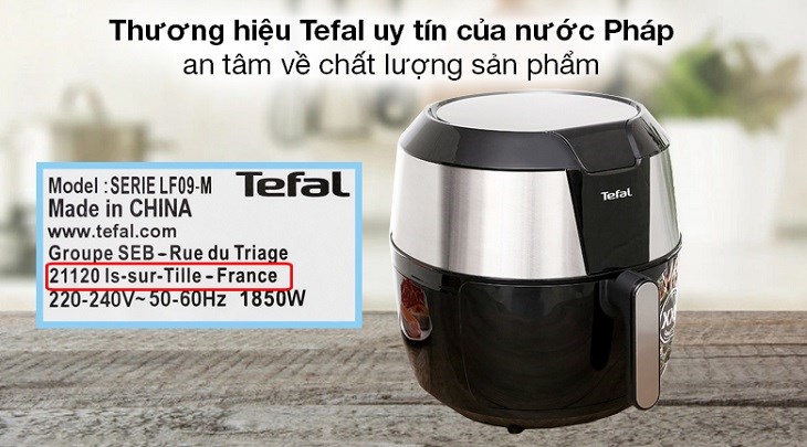 Nồi chiên không dầu Tefal EY701D15 5.6 lít thuộc thương hiệu nước Pháp danh tiếng