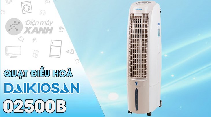 Quạt điều hòa Daikiosan DKA-02500B có thể tạo ion lọc không khí trong lành, tạo độ ẩm, cho hơi nước làm mát hiệu quả hơn