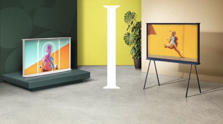 Tivi Samsung The Serif thiết kế chữ