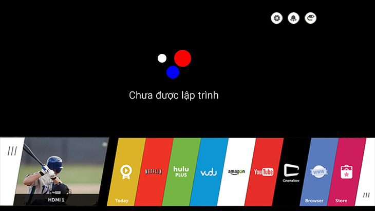 Tivi LG báo chưa được lập trình