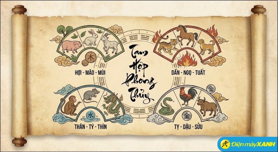 Tam hợp được hiểu đơn giản là bộ 3 con giáp có nét tính cách tương đồng, cùng chung lý tưởng và có khả năng hỗ trợ tốt cho nhau